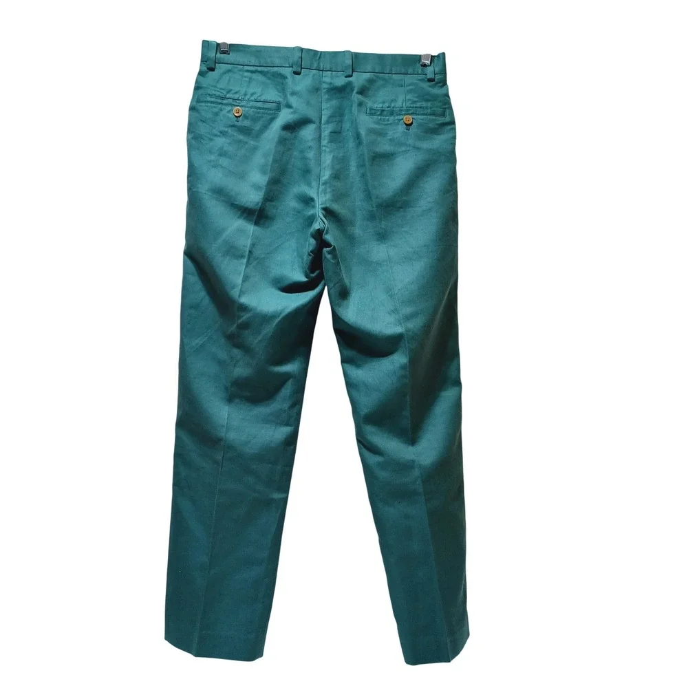 Brooks Brothers Baird McNutt Clark Linen Pants Mens 33x30 Green Preppy Coastal